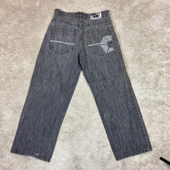 Vintage Southpole Y2K Baggy Paint Splatter Jeans Men's 34x30 Grunge Hip Hop - Picture 3 of 11